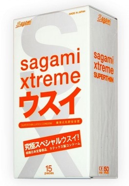 Ультратонкие презервативы Sagami Xtreme SUPERTHIN - 15 шт. - Sagami - купить с доставкой в Армавире