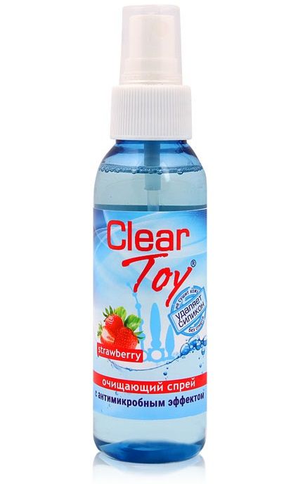 Очищающий спрей для игрушек CLEAR TOY Strawberry - 100 мл. - Биоритм - купить с доставкой в Армавире
