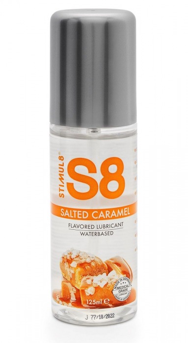 Смазка на водной основе S8 Flavored Lube со вкусом соленой карамели - 125 мл. - Stimul8 - купить с доставкой в Армавире