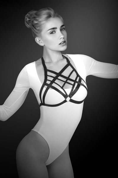 Черная упряжь на грудь Clara - Bijoux Pour Toi - купить с доставкой в Армавире