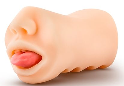 Телесный мастурбатор-ротик с язычком Oral Anne - Blush Novelties - в Армавире купить с доставкой