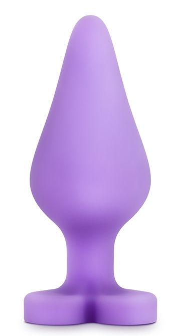 Фиолетовая анальная пробка Naughty Candy Heart Do Me Now - 8,9 см. - Blush Novelties - купить с доставкой в Армавире