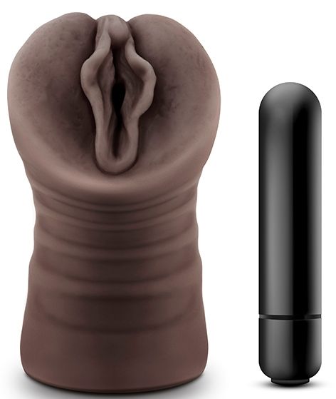 Коричневый мастурбатор-вагина Alexis - Blush Novelties - в Армавире купить с доставкой