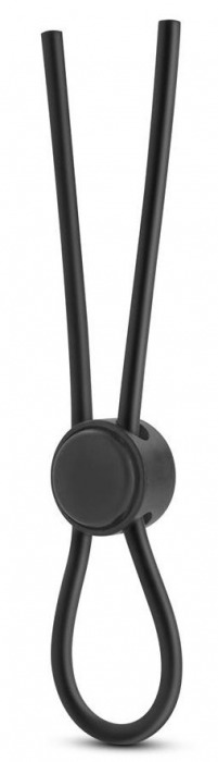 Черное силиконовое лассо на пенис SILICONE LOOP COCK RING - Blush Novelties - в Армавире купить с доставкой