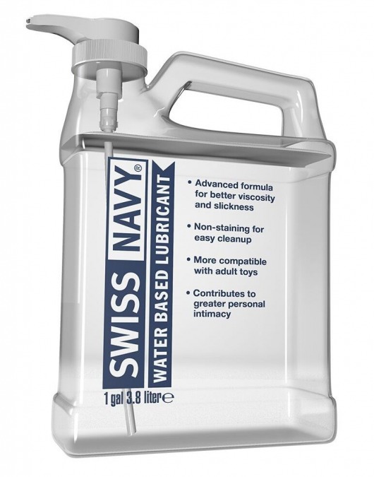 Канистра лубриканта Swiss Navy Water Based Lube на водной основе - 3,8 л. - Swiss navy - купить с доставкой в Армавире