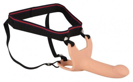 Силиконовый полый страпон на ремнях Silicone Strap-on - 16 см. - Orion - купить с доставкой в Армавире
