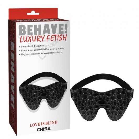 Черная маска на глаза Behave - Chisa - купить с доставкой в Армавире