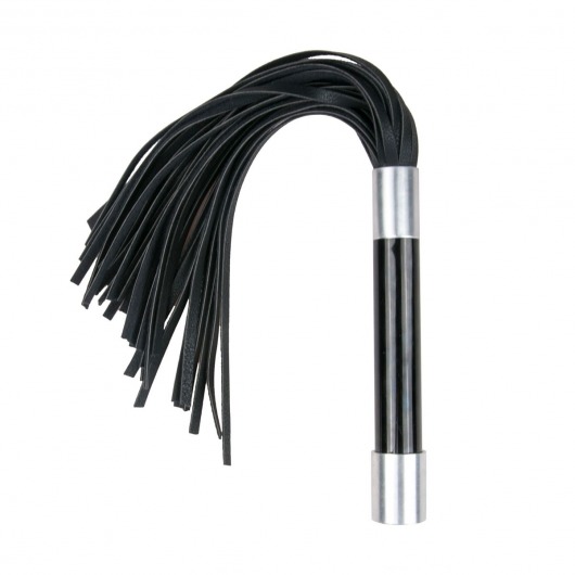 Черная плеть Easytoys Flogger With Metal Grip - 38 см. - Easy toys - купить с доставкой в Армавире