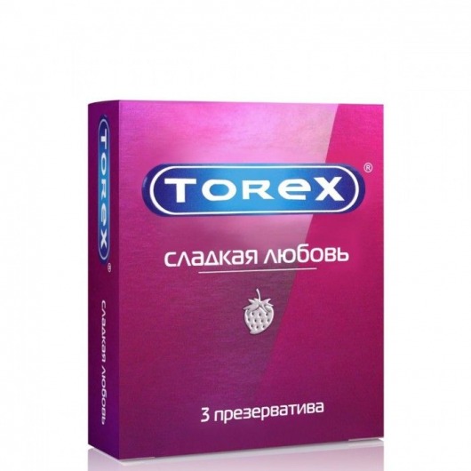 Презервативы Torex  Сладкая любовь  с ароматом клубники - 3 шт. - Torex - купить с доставкой в Армавире