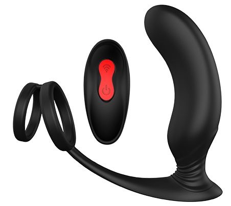 Черный массажер простаты REMOTE P-PLEASER - Dream Toys - в Армавире купить с доставкой