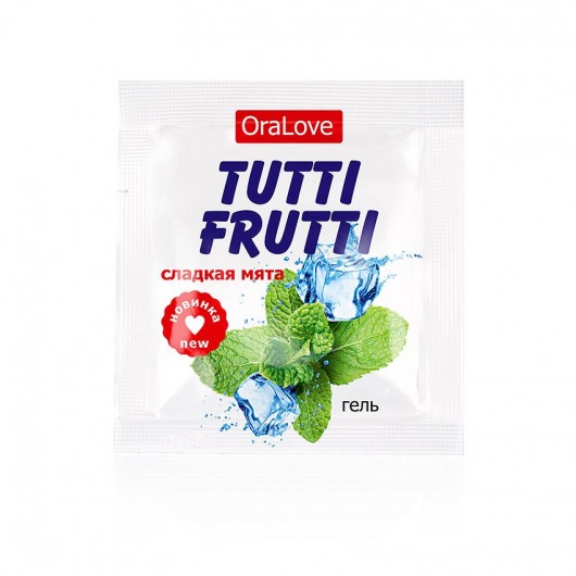 Пробник гель-смазки Tutti-frutti со вкусом мяты - 4 гр. - Биоритм - купить с доставкой в Армавире