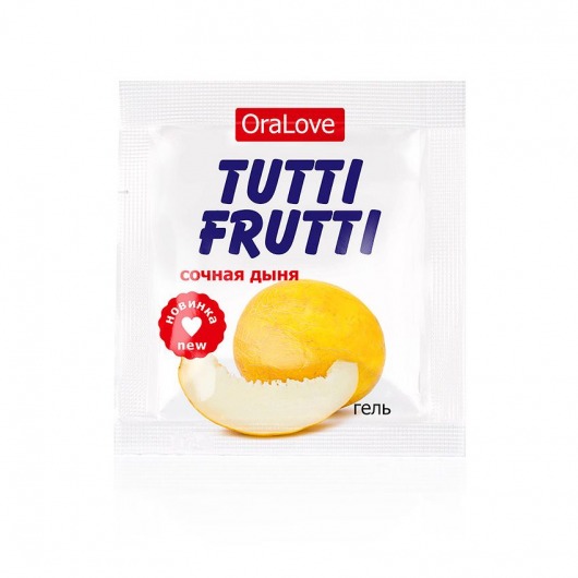 Пробник гель-смазки Tutti-frutti со вкусом сочной дыни - 4 гр. - Биоритм - купить с доставкой в Армавире