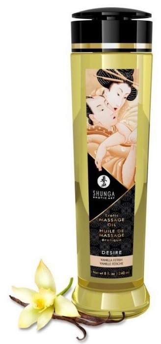 Массажное масло с ароматом ванили Desire - 240 мл. - Shunga - купить с доставкой в Армавире