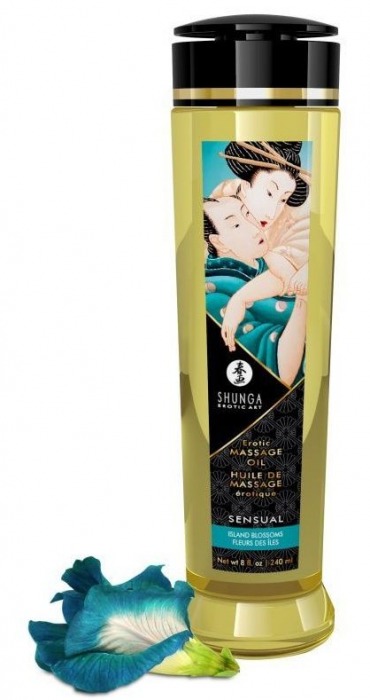 Массажное масло Sensual с цветочным ароматом - 240 мл. - Shunga - купить с доставкой в Армавире
