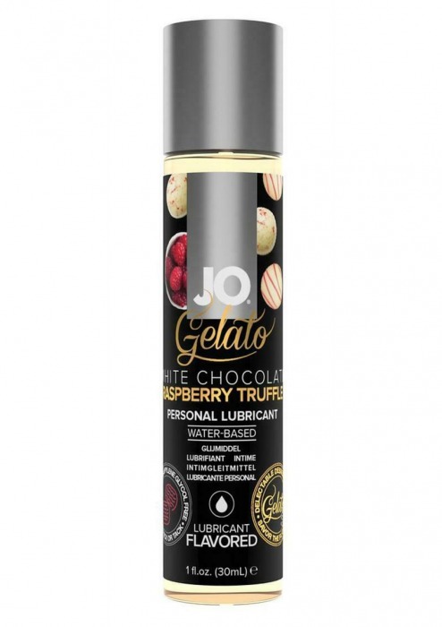 Лубрикант с ароматом трюфелей из белого шоколада и малины JO GELATO WHITE CHOCOLATE RASPBERRY TRUFFLE - 30 мл. - System JO - купить с доставкой в Армавире
