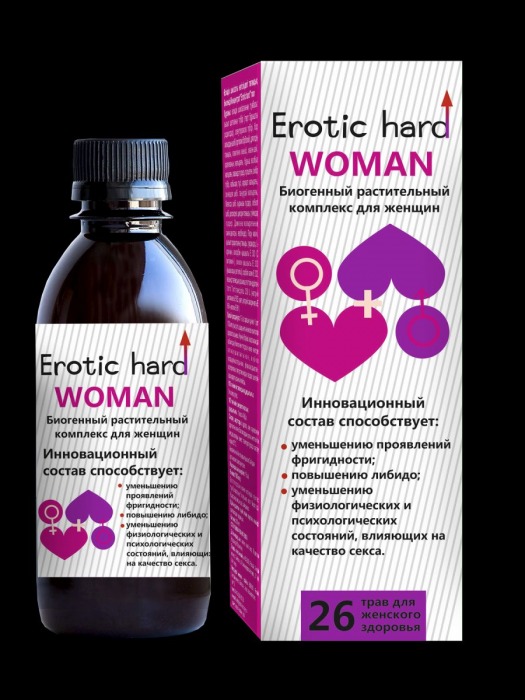 Женский биогенный концентрат для повышения либидо Erotic hard Woman - 250 мл. - Erotic Hard - купить с доставкой в Армавире