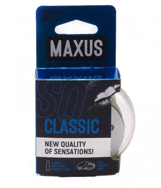 Классические презервативы в пластиковом кейсе MAXUS Classic - 3 шт. - Maxus - купить с доставкой в Армавире
