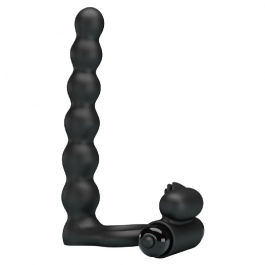Черная насадка для двойной стимуляции Hercules Penis Sheath III - 15,3 см. - Baile - купить с доставкой в Армавире
