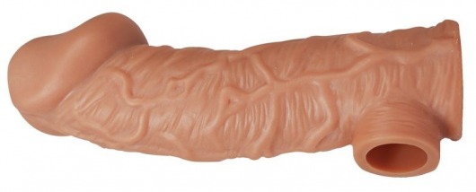 Телесная насадка на фаллос с фиксацией мошонки EXTREME SLEEVE - 15,6 см. - KOKOS - в Армавире купить с доставкой