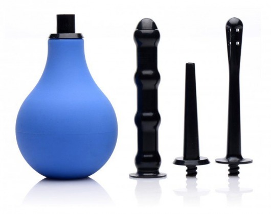 Анальный душ с 3 насадками Premium One-way Valve Anal Douche Set - XR Brands - купить с доставкой в Армавире