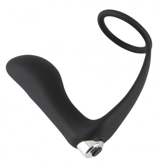 Черное эрекционное кольцо с анальной вибропробкой Vibrating Ring   Plug - Orion - в Армавире купить с доставкой