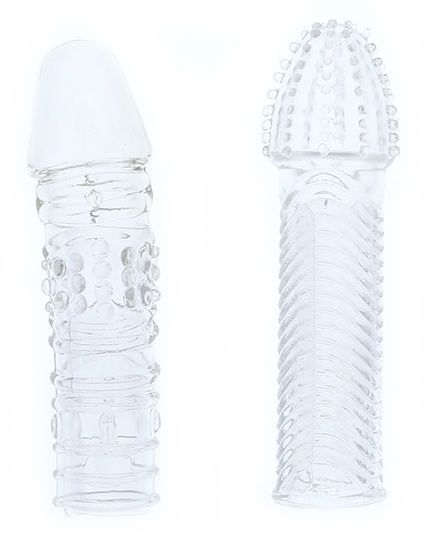 Комплект из 2 прозрачных насадок на пенис PENIS EXTENDER PACK - Dream Toys - в Армавире купить с доставкой