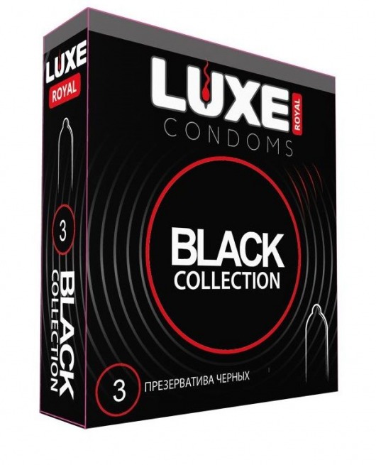 Черные презервативы LUXE Royal Black Collection - 3 шт. - Luxe - купить с доставкой в Армавире
