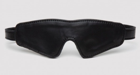 Черная плотная маска на глаза Bound to You Faux Leather Blindfold - Fifty Shades of Grey - купить с доставкой в Армавире