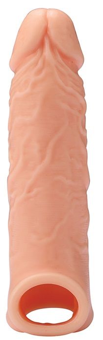 Телесная насадка EXTENDER WITH BALL STRAP 6.5 - 17 см. - Dream Toys - в Армавире купить с доставкой