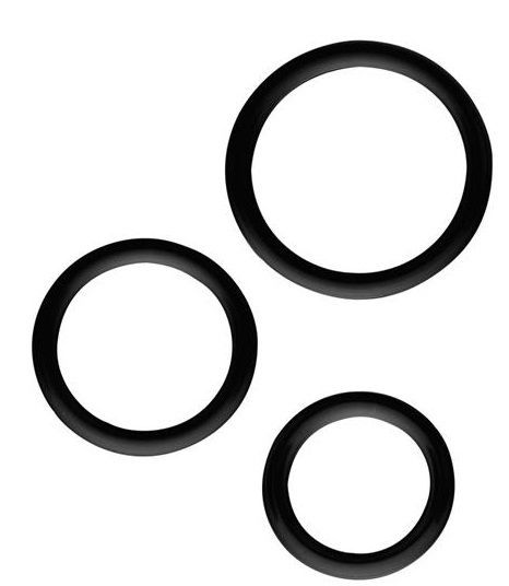 Набор из 3 эрекционных колец SILICONE COCKRINGS - Dream Toys - в Армавире купить с доставкой