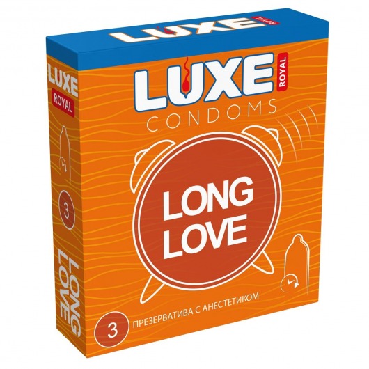Презервативы с продлевающим эффектом LUXE Royal Long Love - 3 шт. - Luxe - купить с доставкой в Армавире