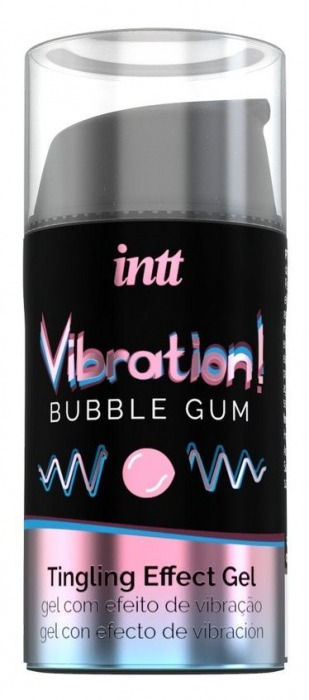 Жидкий интимный гель с эффектом вибрации Vibration! Bubble Gum - 15 мл. - INTT - купить с доставкой в Армавире
