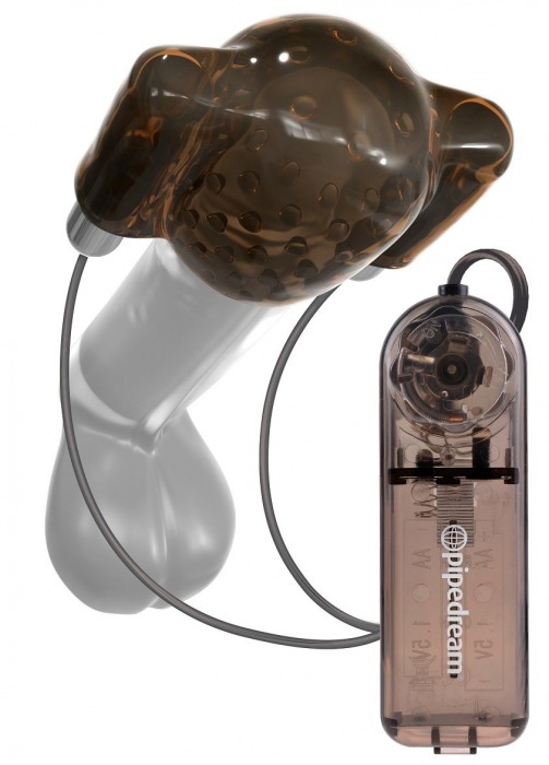 Дымчатый вибростимулятор головки пениса Dual Vibrating Head Teaser - Pipedream - в Армавире купить с доставкой