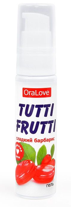 Гель-смазка Tutti-frutti со вкусом барбариса - 30 гр. - Биоритм - купить с доставкой в Армавире