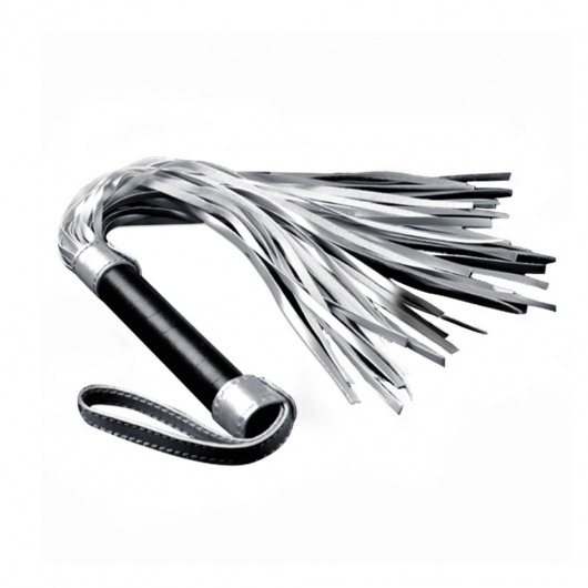 Серебристая плетка Struggle My Flogger с черной ручкой - 45 см. - Lovetoy - купить с доставкой в Армавире