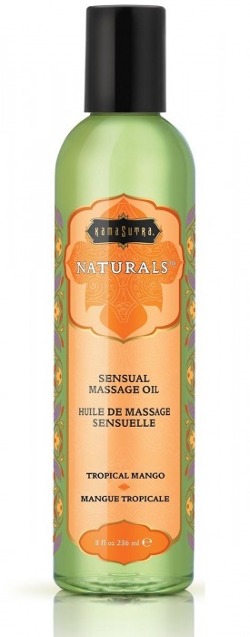 Массажное масло Naturals Tropical Mango с ароматом манго - 236 мл. - Kama Sutra - купить с доставкой в Армавире