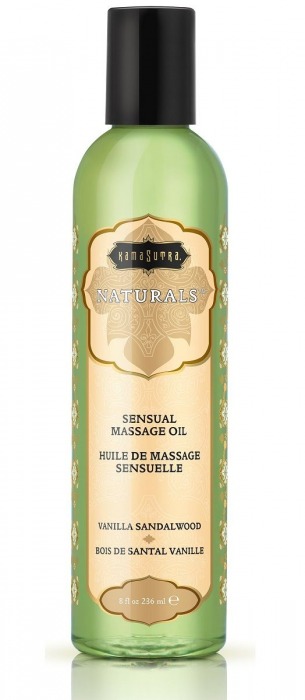 Массажное масло Naturals Vanilla Sandalwood с ароматом ванили и сандала - 236 мл. - Kama Sutra - купить с доставкой в Армавире