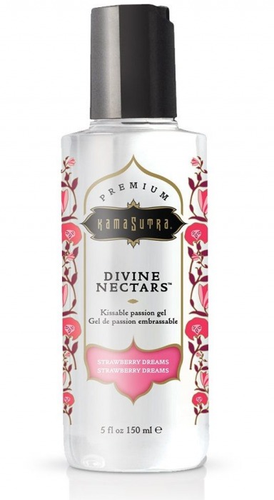 Гель-лубрикант на водной основе Divine Nectars Strawberry Dream с ароматом клубники - 150 мл. - Kama Sutra - купить с доставкой в Армавире