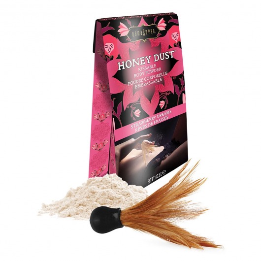 Пудра для тела Honey Dust Body Powder с ароматом клубники - 28 гр. - Kama Sutra - купить с доставкой в Армавире