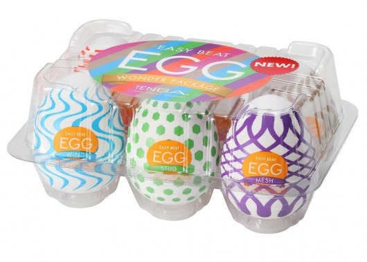 Набор из 6 мастурбаторов Tenga EGG IV с различным рельефом - Tenga - в Армавире купить с доставкой