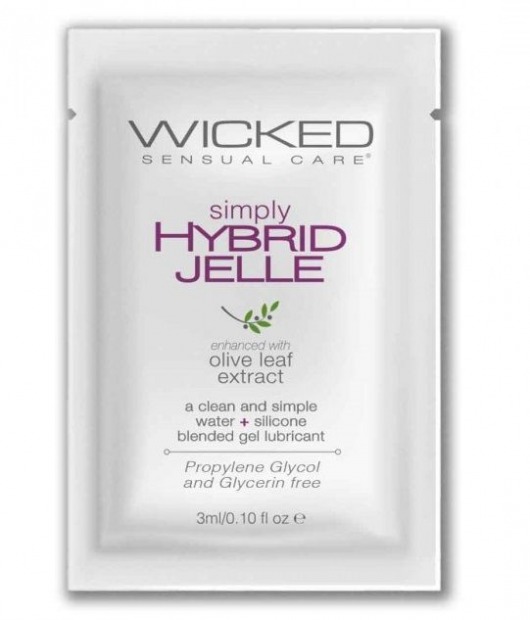 Гель-лубрикант на водно-силиконовой основе Simply Hybrid Jelle - 3 мл. - Wicked - купить с доставкой в Армавире