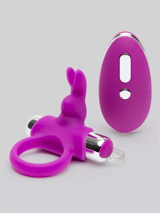Лиловое виброкольцо с пультом ДУ Remote Control Cock Ring - Happy Rabbit - в Армавире купить с доставкой