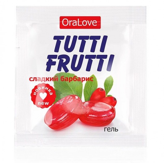 Гель-смазка Tutti-frutti со вкусом барбариса - 4 гр. - Биоритм - купить с доставкой в Армавире