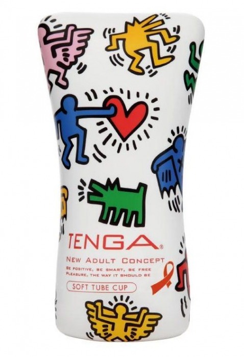 Мастурбатор-туба Keith Haring Soft Tube CUP - Tenga - в Армавире купить с доставкой