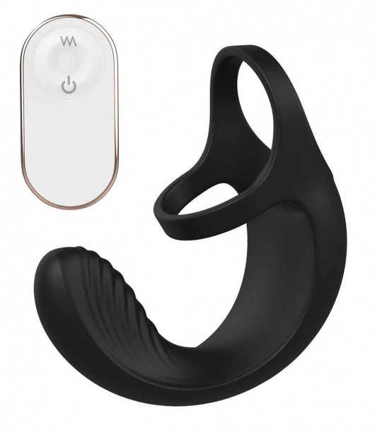 Черный анальный стимулятор с эрекционными кольцами Remote Couple Teaser - Dream Toys - в Армавире купить с доставкой