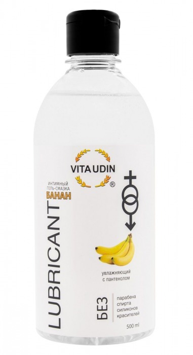 Интимный гель-смазка на водной основе VITA UDIN с ароматом банана - 500 мл. - VITA UDIN - купить с доставкой в Армавире