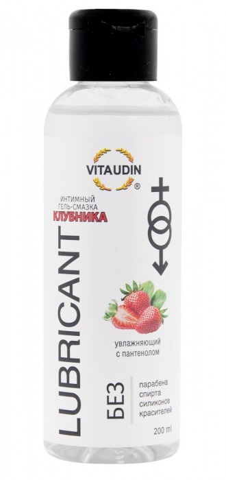 Интимный гель-смазка на водной основе VITA UDIN с ароматом клубники - 200 мл. - VITA UDIN - купить с доставкой в Армавире