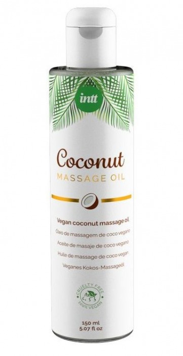 Массажное масло Vegan Coconut - 150 мл. - INTT - купить с доставкой в Армавире