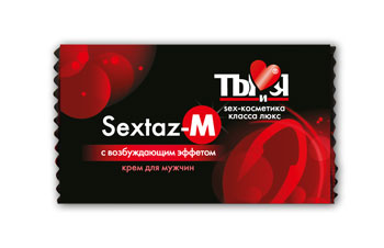 Возбуждающий крем Sextaz-M для мужчин в одноразовой упаковке - 1,5 гр. - Биоритм - купить с доставкой в Армавире