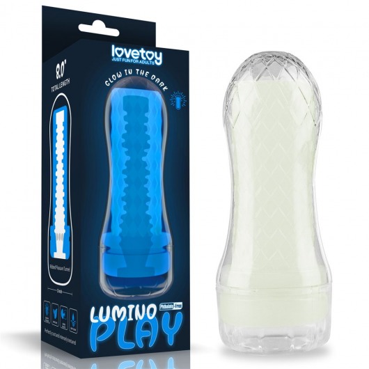 Светящийся в темноте мастурбатор Lumino Play Masturbator Ribbed - Lovetoy - в Армавире купить с доставкой